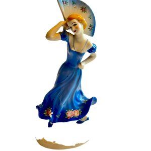 the blue lady porcelain figure